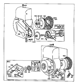 Starter Assembly Diagram and Parts List for 61100  Briggs and Stratton Engine